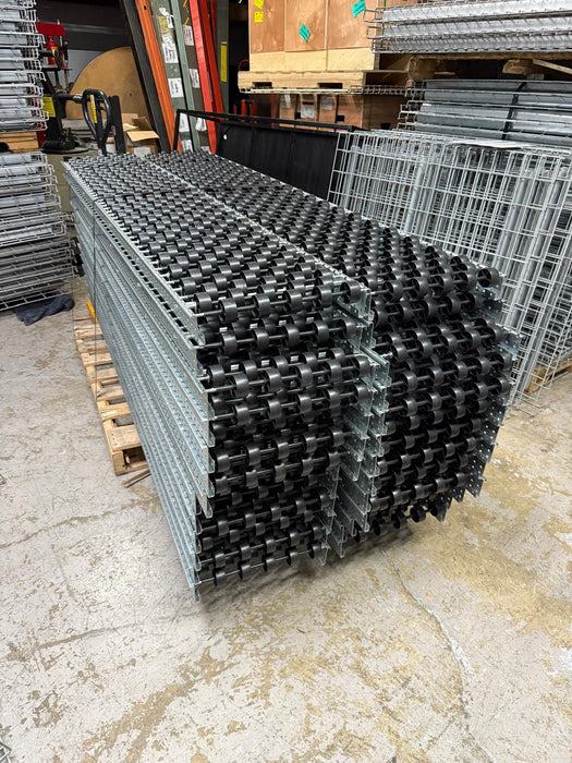 15”W x 90”L Gravity Roller Conveyor Flow Racking Conveyor, Used