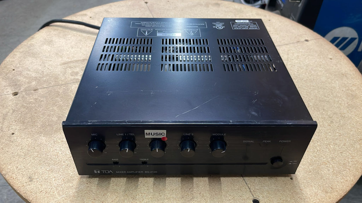 TOA BG-2120 CU 5-Channel Mixer and Power Amplifier, 120W