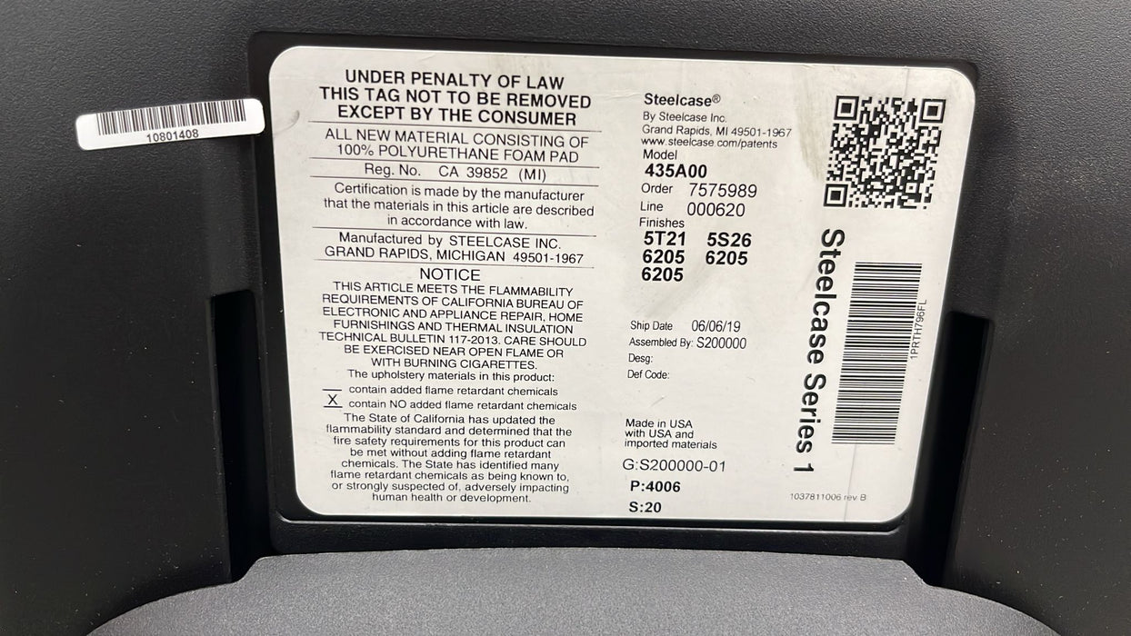 Steelcase Series 1 Office Chair Height Adjustable Reclinable Desk Chair