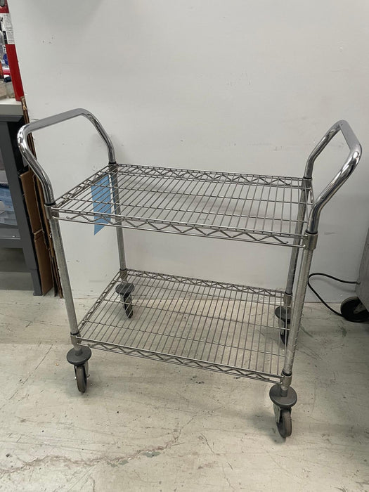 2-Shelf Rolling Wire Picking Utility Cart, 35"L x 18"W x 36"H , Adjustable Shelvings