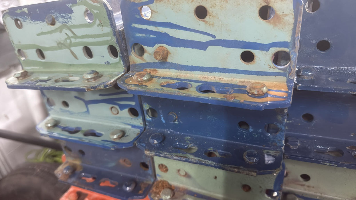 12ft (144") Length Tear Drop Pallet Rack Beams Industrial Warehouses Heavy Duty Beams, USED