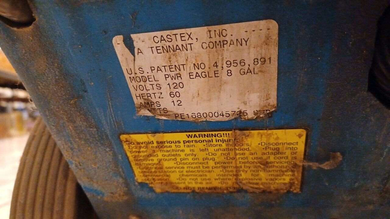 Castex Power Eagle 1000 Carpet Commercial Vacuum Cleaner 8 Gal Wide Area Cleaner