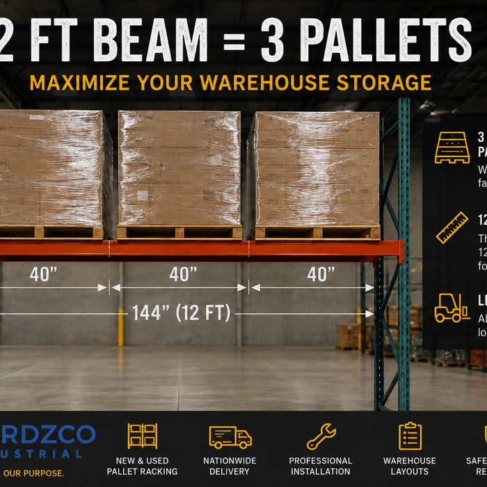 How Many Pallets Fit on a 12 Foot Pallet Rack Beam?