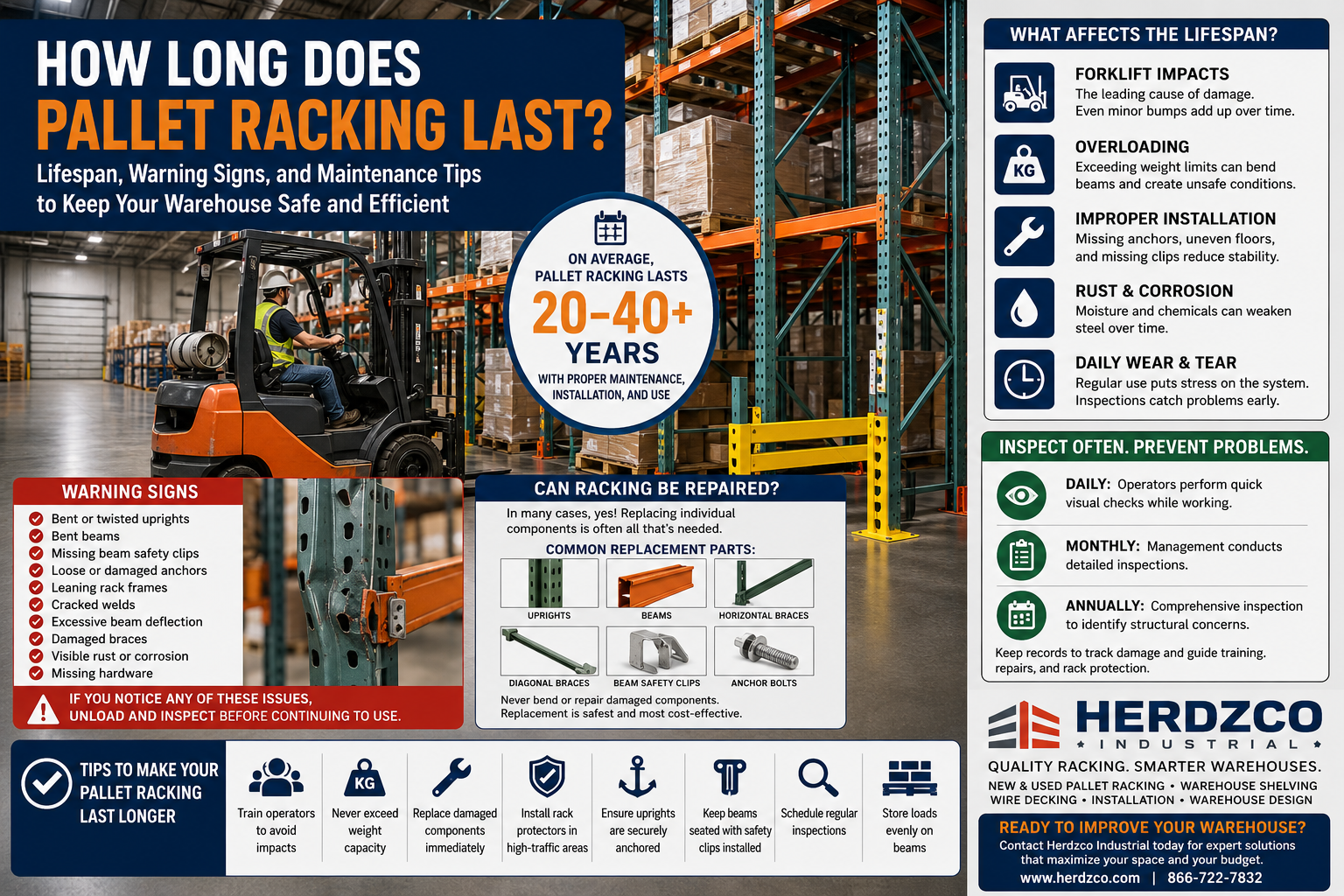 How Long Does Pallet Racking Last? Signs It's Time to Repair or Replace Your Warehouse Racking
