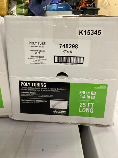 ProLine Polyethylene Tube 3/8" OD x 1/4" ID x 25ft - WHOLESALE BULK PALLET