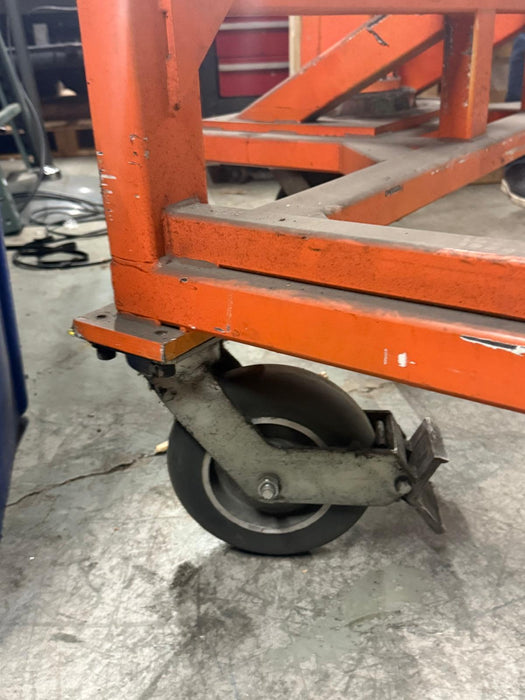 Oxbon Portable Cable Lifting Crain Swivel Cart, Cable 2500lbs CAP, Used