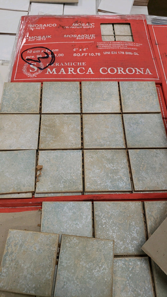 4" x 4" Ceramiche Marca Corona Ceramic Floor Tiles WHOLESALE PALLET DISCOUNTED