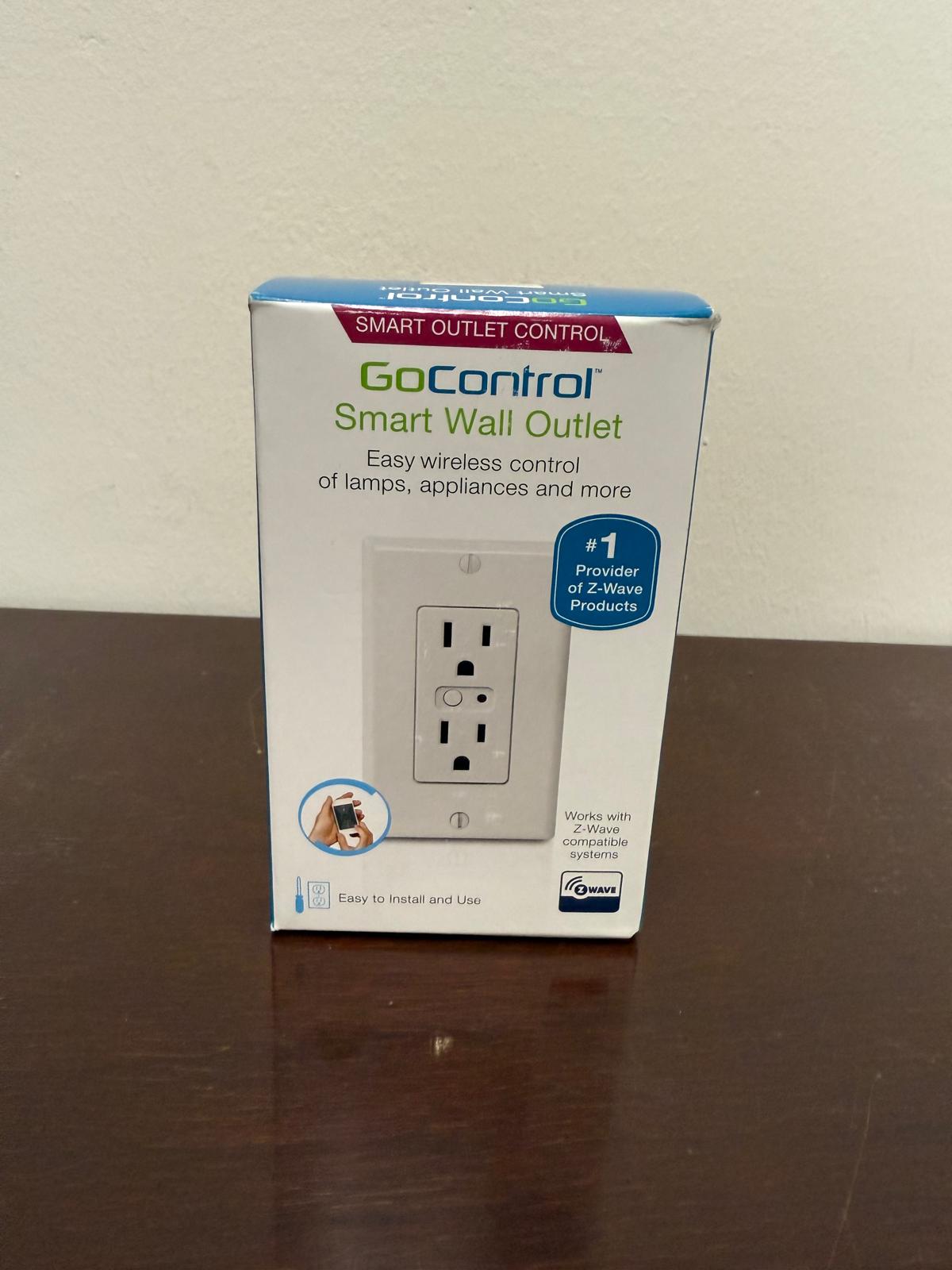 GoControl Smart Wall Outlet Switch Electrical White Z-Waves , Open Box ...