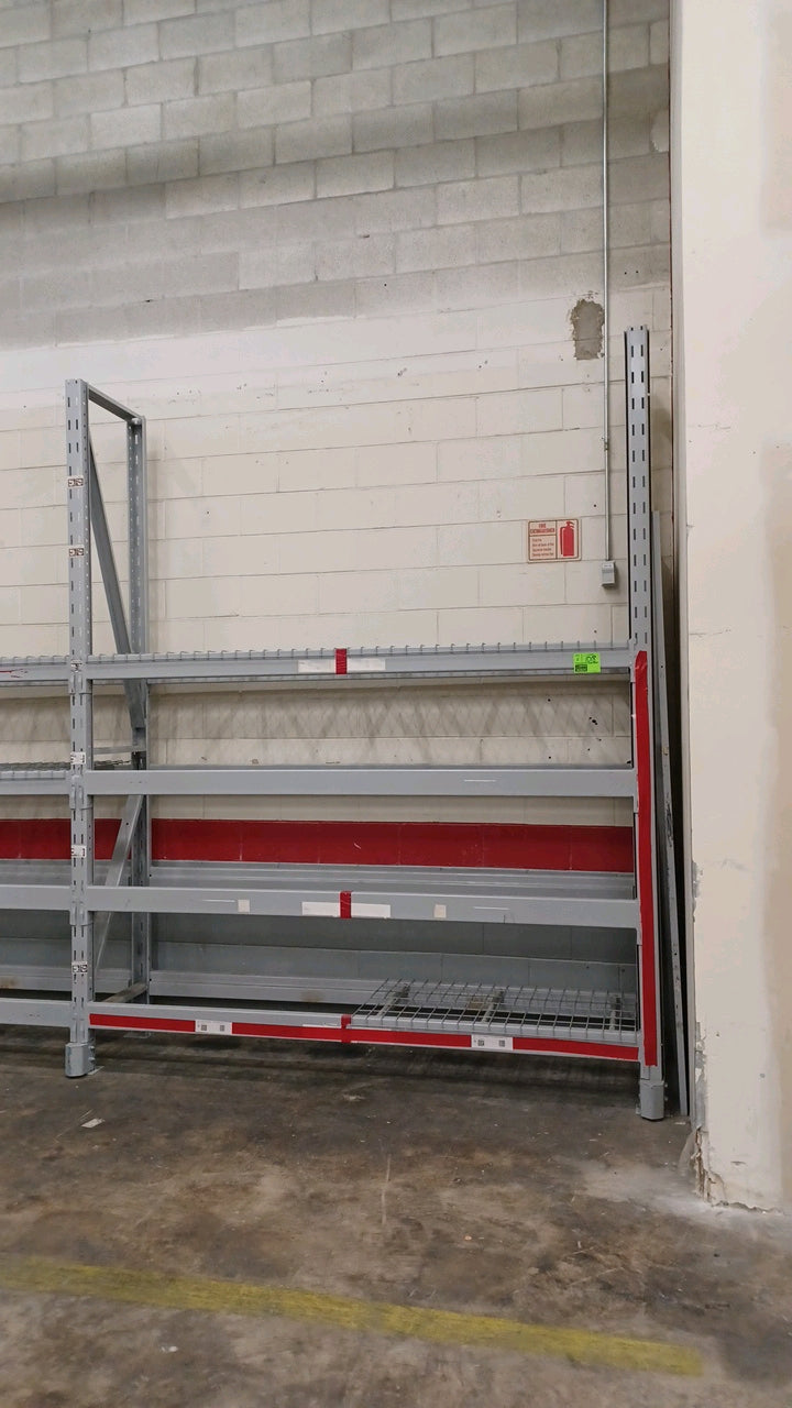 Ridg-U-Rak Slotted Industrial Shelving Racking Complete Set, 10'H x 7.75"L x 2'D