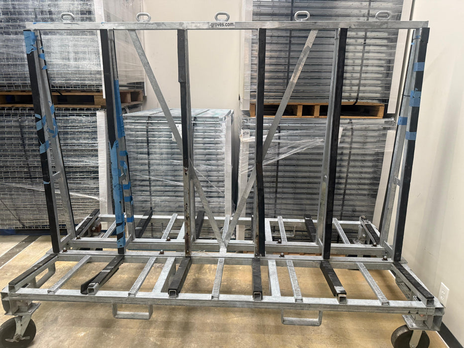 A-Frame Granite Slab/Glass Transport Rack on Wheels, Used