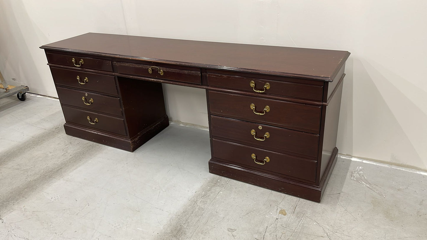 Credenza Desk Kittinger Georgian Collection Vintage Computer Desk Credenza & Lateral File Mahogany 85.75" x 30.25" x 19.5"