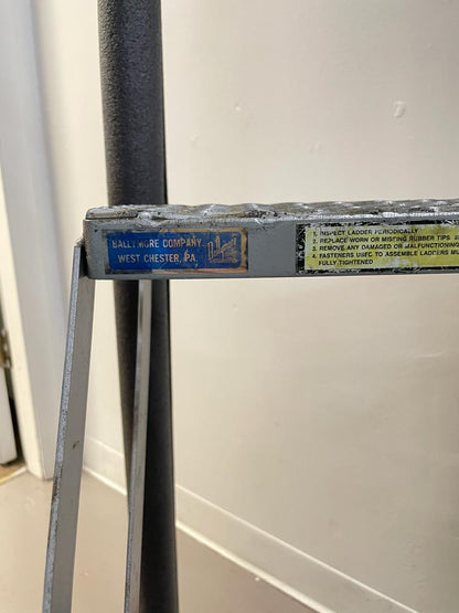 Ballymore Co. 3-Step Perforated Steel Rolling Safety Ladder