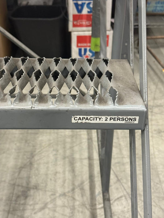 Uline 4-Step Mobile Safety Work Platform Rolling Ladder, 800lbs CAPACITY, Used