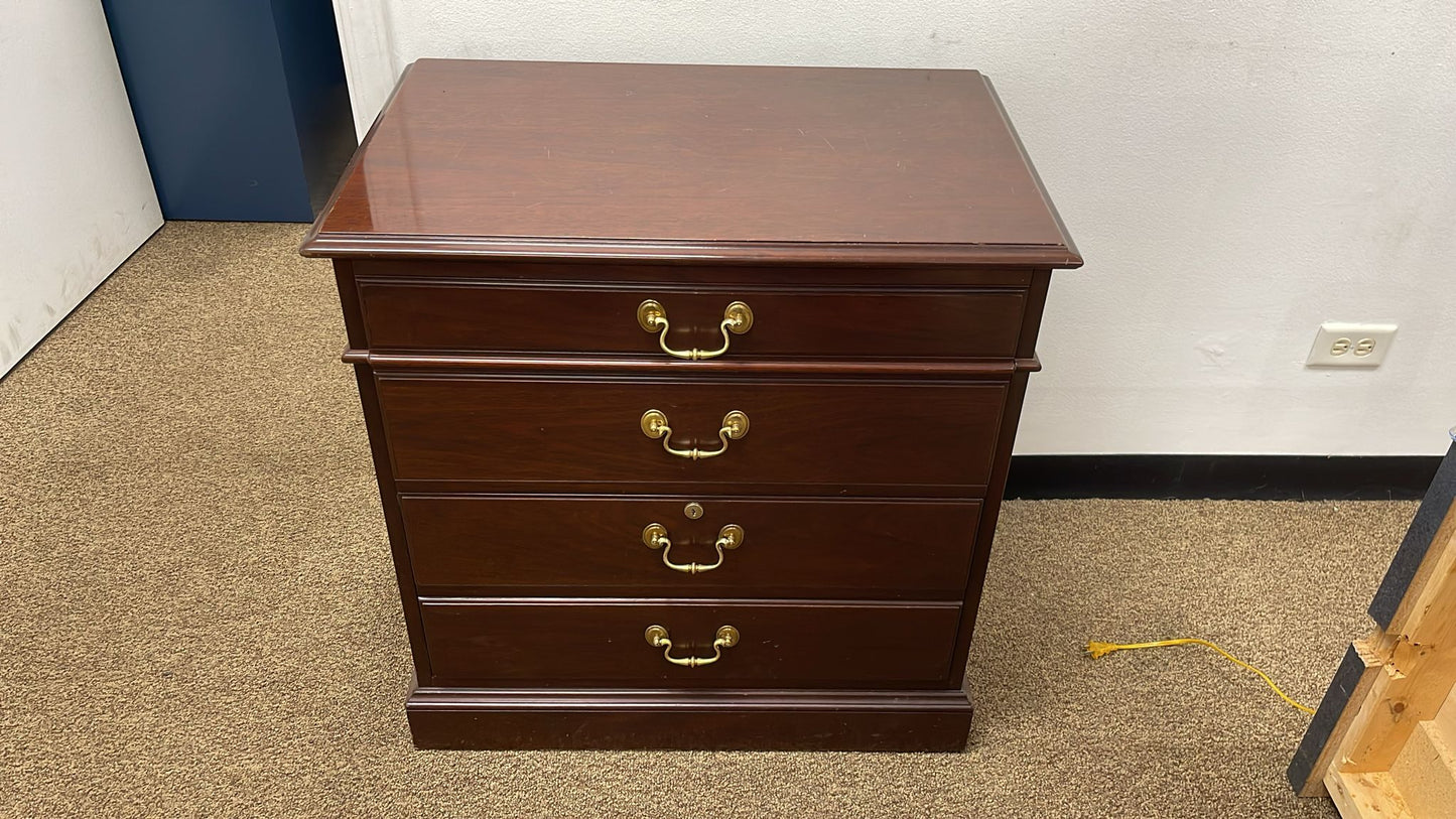 File Cabinet The Georgian Collection Kittinger Wood Vintage Mahogany 2 Drawer Cabinet - 29½"x19½"x30½"