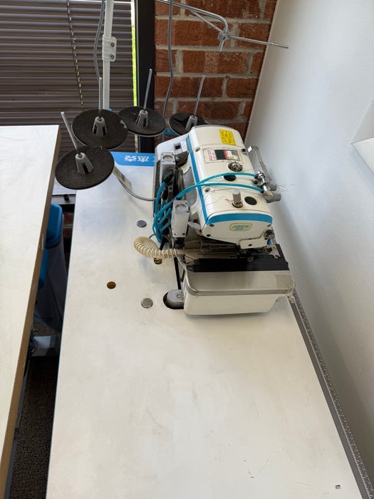 Jack C5-4 Computerized, Direct Drive, Double Needle Overlock with Suction Industrial Sewing Machine , Pre-Owned