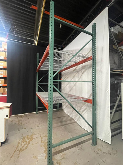 120"H x 102"W x 42"D - Warehouse Industrial Teardrop Pallet Racks Complete System - USED