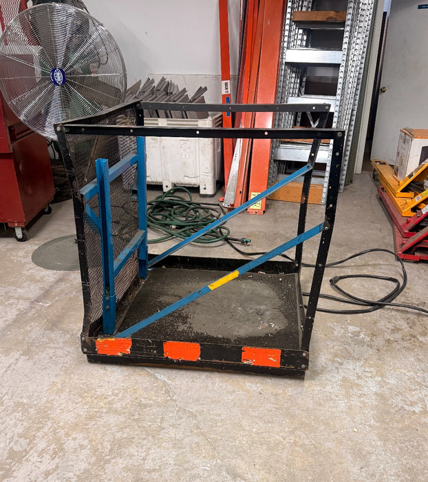 Forklift Cage Aerial Attachment 45" x 42" x 36", Used