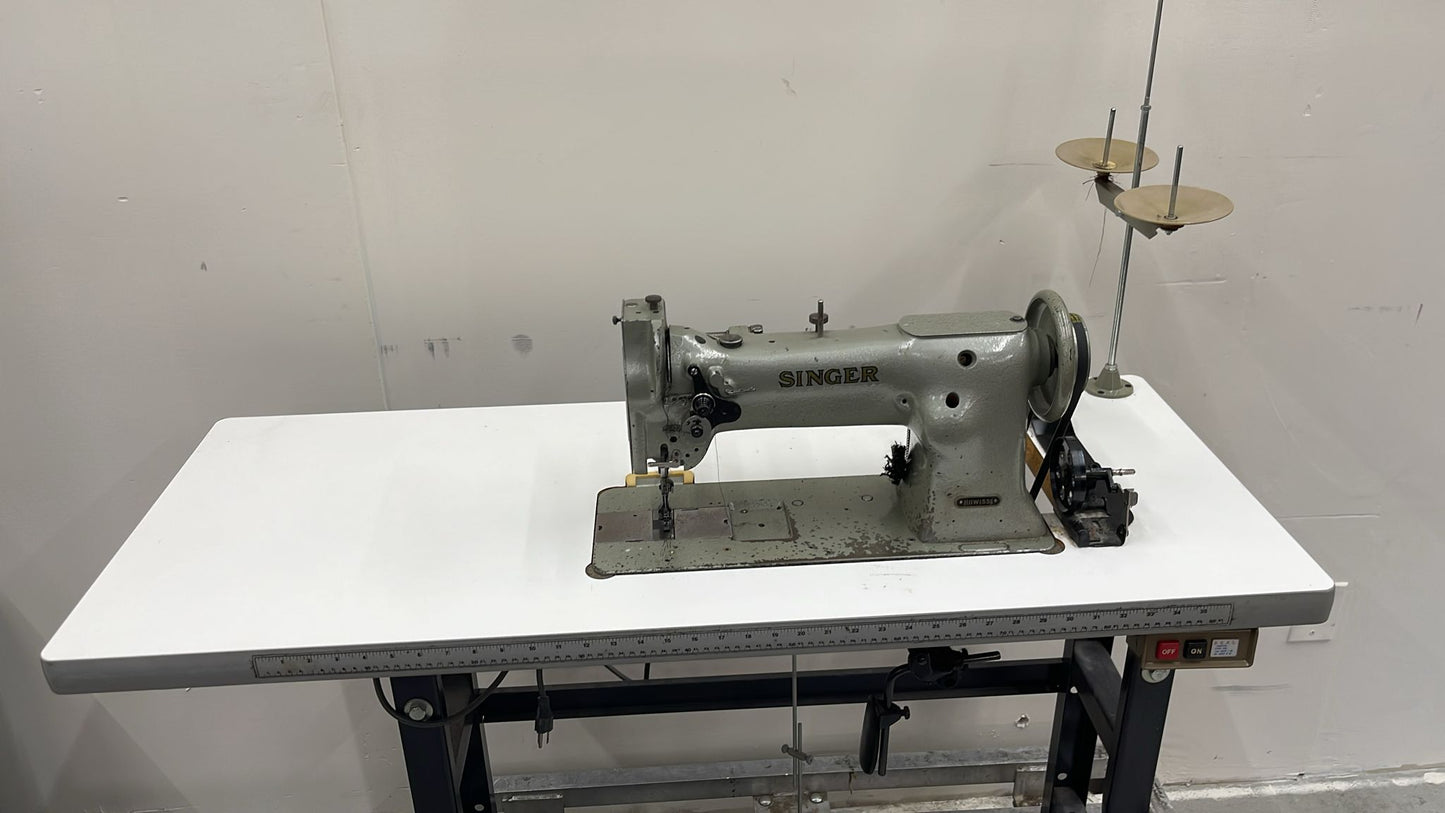 Singer Sewing Machine 111W155 Industrial Sewing Machine W/ Table and Motor