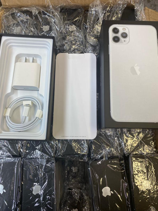 Replacement iPhone 11 PRO MAX SILVER Empty Retail Box & Accessories WHOLESALE DISCOUNTED BULK BOX