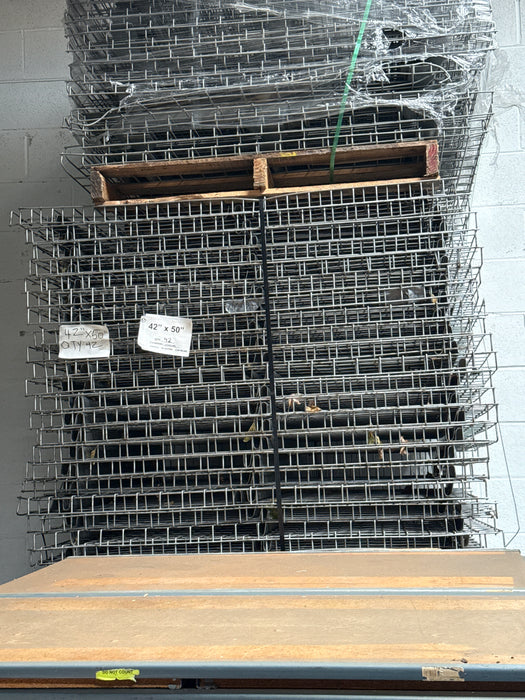 42"D x 50"L Waterfall Wire Decking – Used Pallet Rack Shelf Mesh Panel