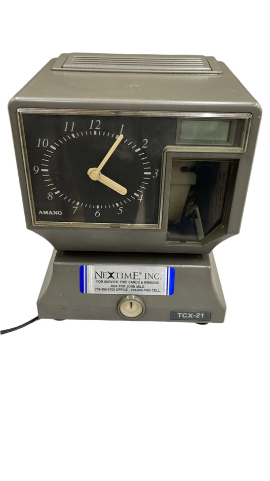 Amano TCX-21 Electronic Digital Time Clock