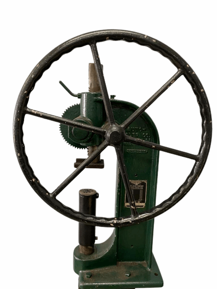 Vintage Auto-Soler Heel Wheel Shoe Repair Nailer Press Machine Hand Crank Wheel
