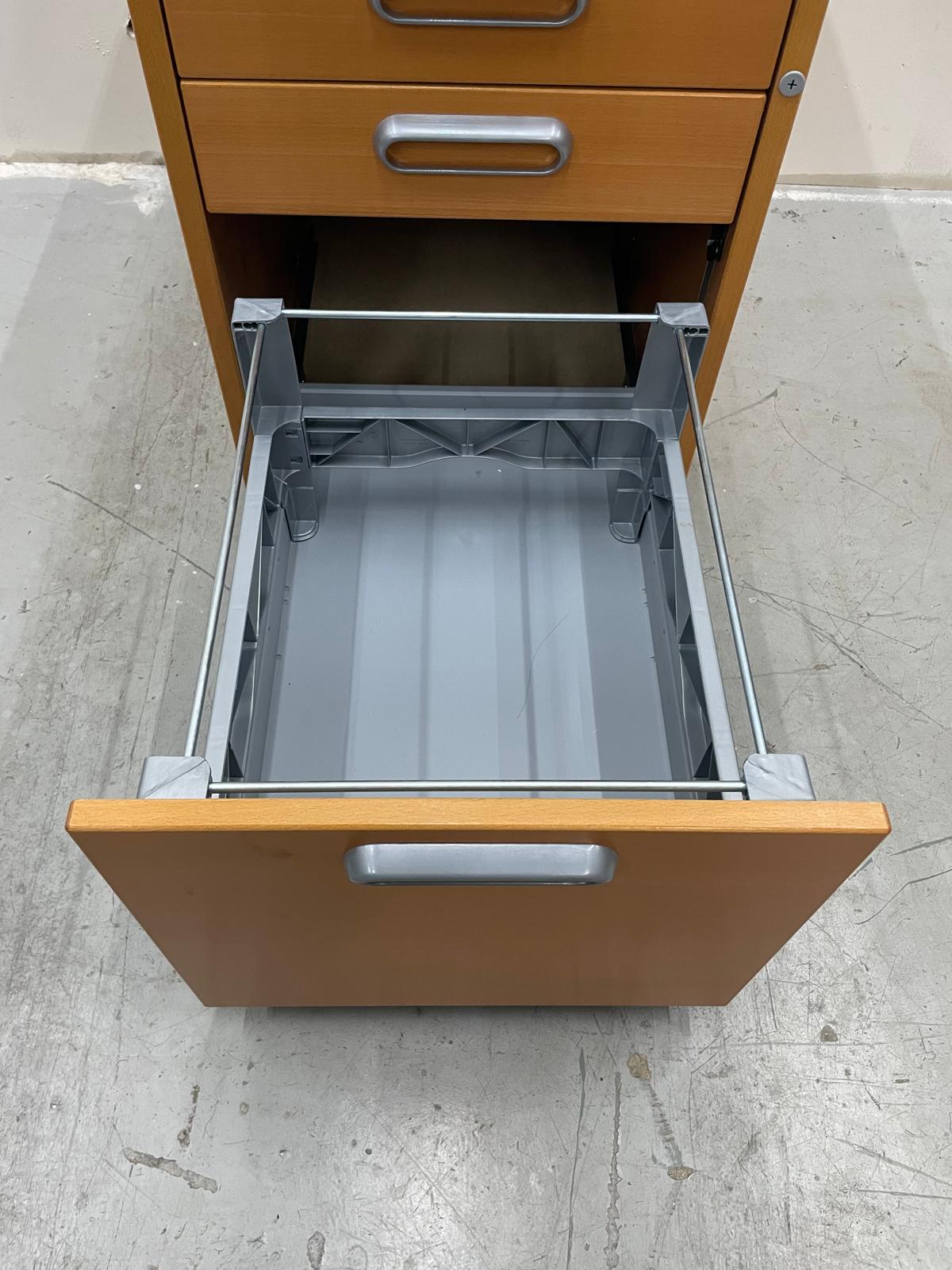 Office Desk Filing Cabinet Rolling- 3 Drawers (26.25" x 17.25" x 23.25")