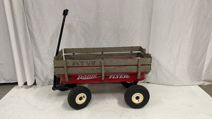 Radio Flyer Original All Terrain Steel and Wood Red Wagon