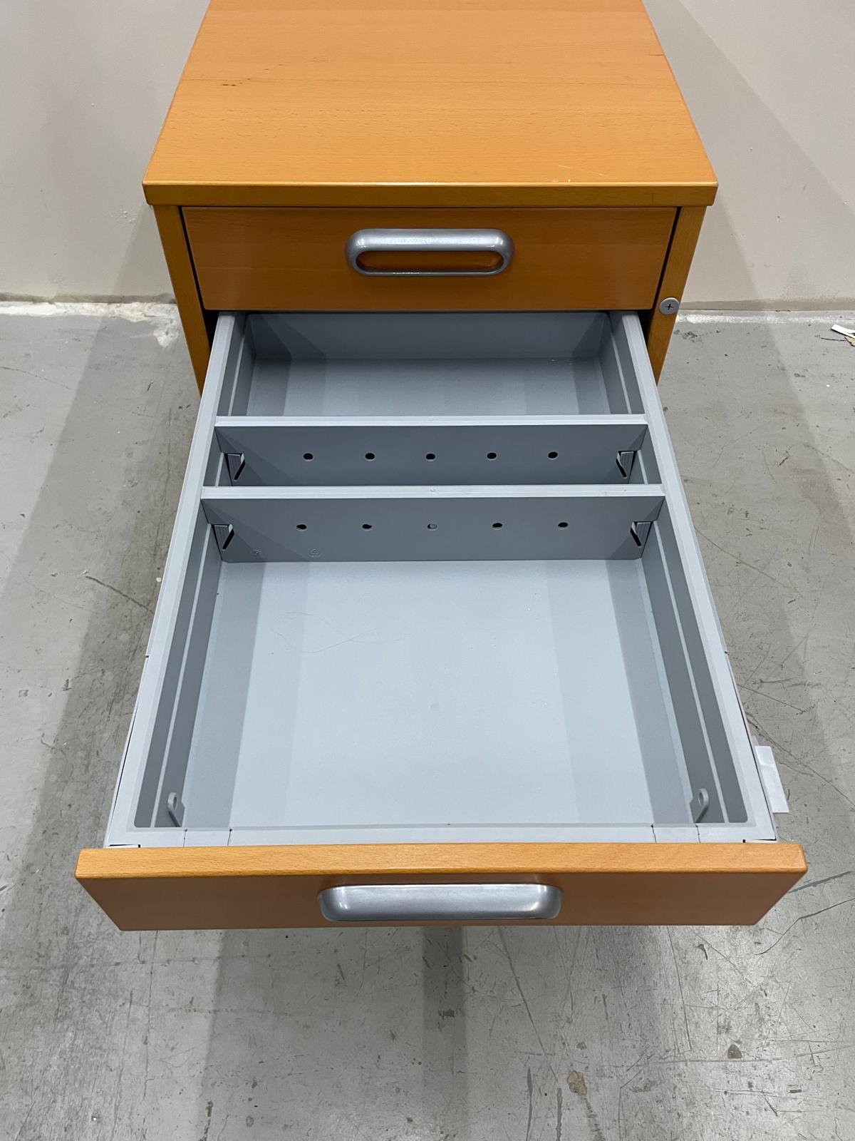 Office Desk Filing Cabinet Rolling- 3 Drawers (26.25" x 17.25" x 23.25")