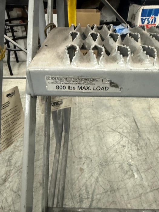 Uline 4-Step Mobile Safety Work Platform Rolling Ladder, 800lbs CAPACITY, Used