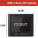 NEW Lippert Furrion RV 40-Watt 2-Zone Entertainment System DV7200S With Remote