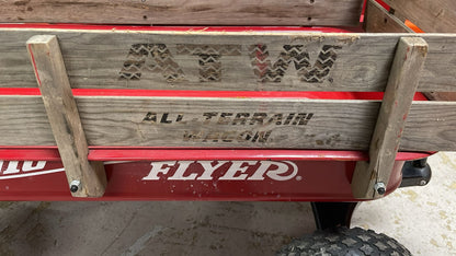 Radio Flyer Original All Terrain Steel and Wood Red Wagon