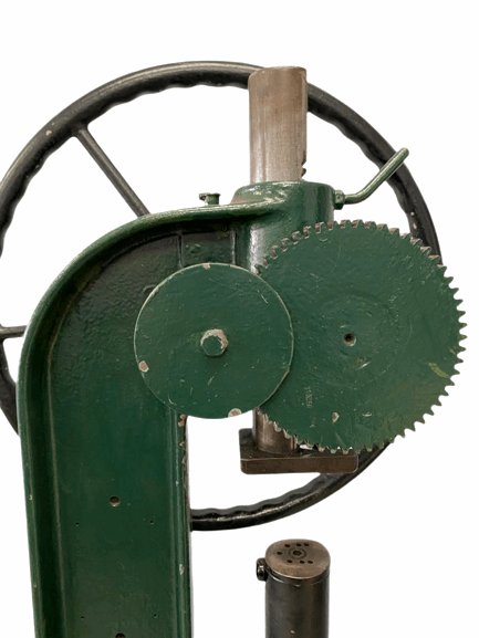Vintage Auto-Soler Heel Wheel Shoe Repair Nailer Press Machine Hand Crank Wheel