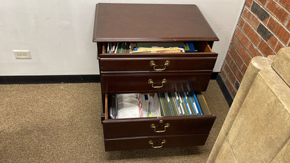 File Cabinet The Georgian Collection Kittinger Wood Vintage Mahogany 2 Drawer Cabinet - 29½"x19½"x30½"