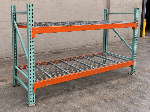72"H x 42"D x 108"L Warehouse Industrial Heavy Duty Teardrop Pallet Racks, Starter Unit, Used