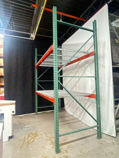 120"H x 102"W x 42"D - Warehouse Industrial Teardrop Pallet Racks Complete System - USED