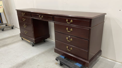 Credenza Desk Kittinger Georgian Collection Vintage Computer Desk Credenza & Lateral File Mahogany 85.75" x 30.25" x 19.5"