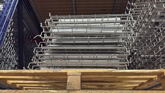 24"D x 46"L Waterfall Wire Decking Pallet Rack Racking Shelf Wire Deck Mesh - OXIDIZED USED