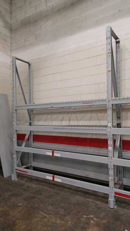 Ridg-U-Rak Slotted Industrial Shelving Racking Complete Set, 10'H x 7.75"L x 2'D