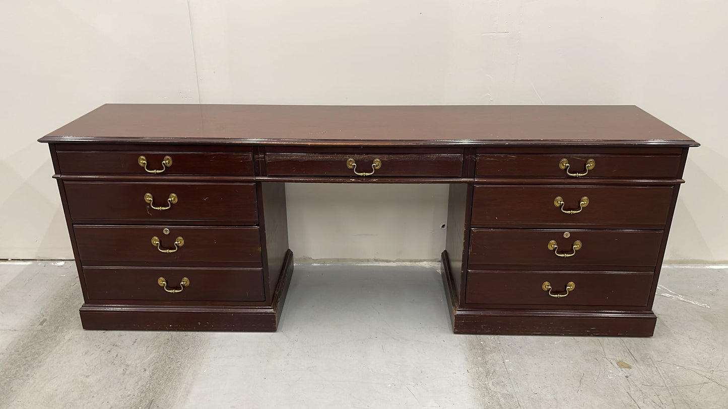 Credenza Desk Kittinger Georgian Collection Vintage Computer Desk Credenza & Lateral File Mahogany 85.75" x 30.25" x 19.5"