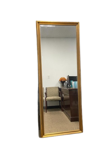 Antique Style Gold Tall Free Standing Mirror 78" x 36" Vintage High-End