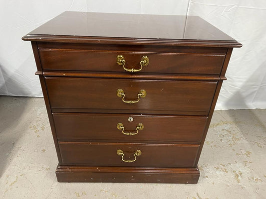 The Georgian Collection Kittinger Wood File Cabinet Vintage Mahogany 2 Drawer Cabinet - 29½"x19½"x30½"