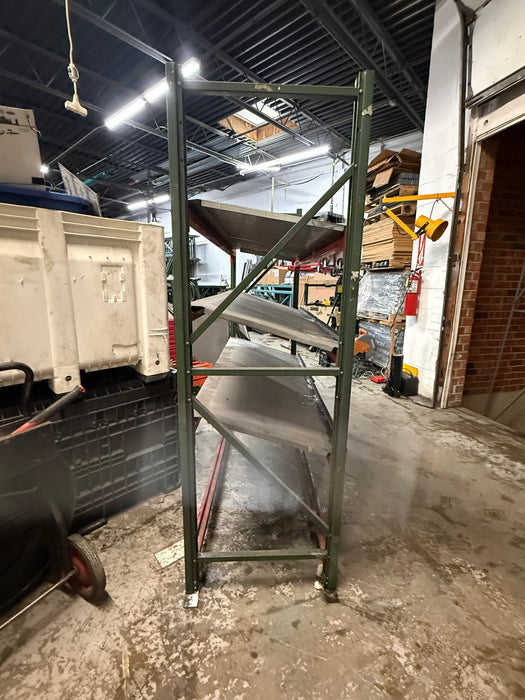 72"H x 24"D x 72"L Warehouse Industrial Medium Duty Teardrop Pallet Racks, Starter Unit, Used