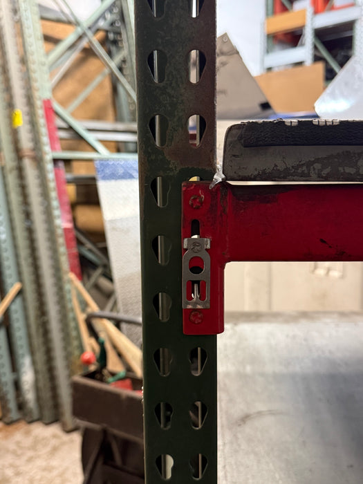 72"H x 24"D x 72"L Warehouse Industrial Medium Duty Teardrop Pallet Racks, Starter Unit, Used