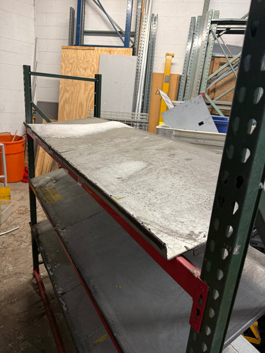 72"H x 24"D x 72"L Warehouse Industrial Medium Duty Teardrop Pallet Racks, Starter Unit, Used