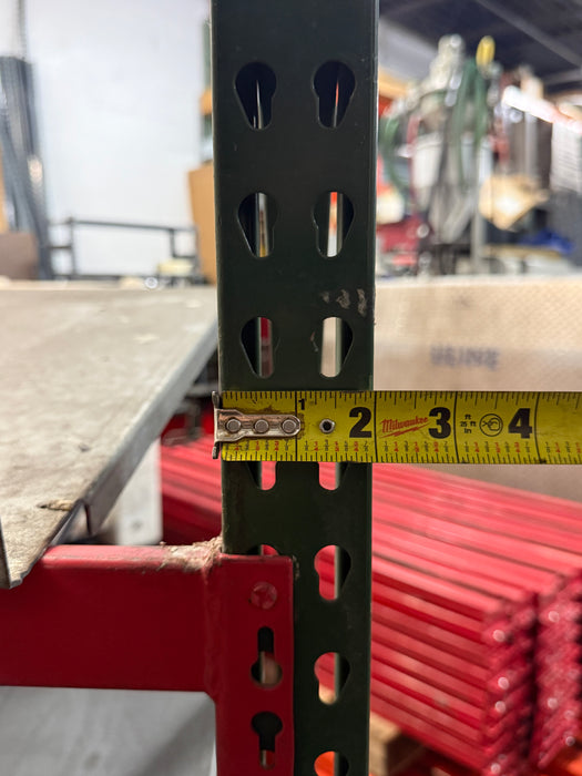 72"H x 24"D x 72"L Warehouse Industrial Medium Duty Teardrop Pallet Racks, Starter Unit, Used