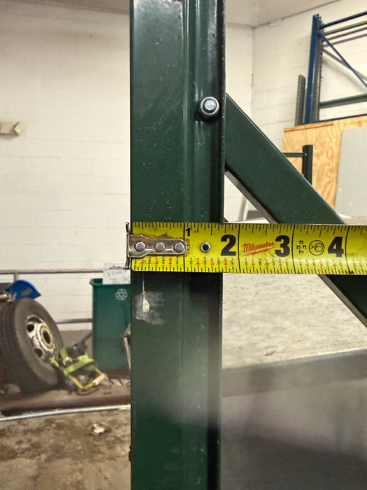 72"H x 24"D x 72"L Warehouse Industrial Medium Duty Teardrop Pallet Racks, Starter Unit, Used