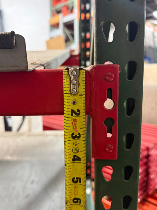 72"H x 24"D x 72"L Warehouse Industrial Medium Duty Teardrop Pallet Racks, Starter Unit, Used