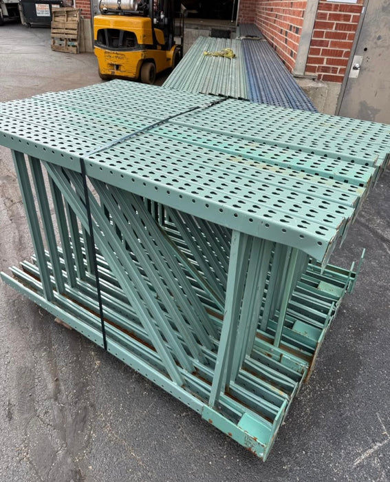 72"H x 42"D x 108"L Warehouse Industrial Heavy Duty Teardrop Pallet Racks, Starter Unit, Used