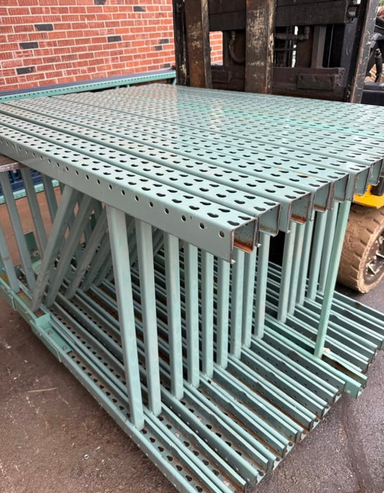 72"H x 42"D x 108"L Warehouse Industrial Heavy Duty Teardrop Pallet Racks, Starter Unit, Used